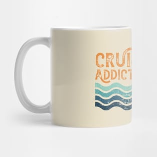 Cruise Addicted AF Cruise Ship Vacation Lover Retro Mug